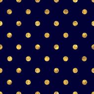 Seamless polka dot golden pattern N3