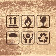 Fragile Symbols On Shabby Texture