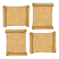 Old parchment scrolls