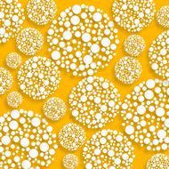 abstract white dots pattern with yellow background N2