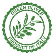 Olives Grunge Rubber Stamp N5