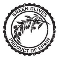 Olives Grunge Rubber Stamp N8