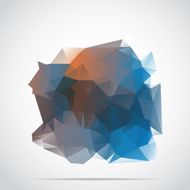 folded geometry with blue and brown