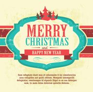 Merry Christmas retro revival greeting design template