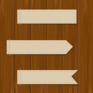 Labels with wooden texture