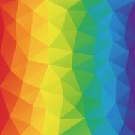Color spectrum abstract geometric rumpled triangular background low poly style