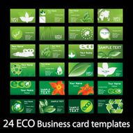 Set of Colorful Eco Business Call Name or Invitation Cards