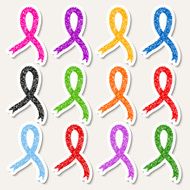 Breast cancer awareness ribbons