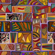 Seamless ethnic texture Vector illustration