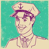 Retro Screen Print Sailor