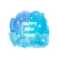 Happy New Year 2016 greeting card Abstract stylish watercolor background N2