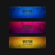 Abstract banner with polygon background vector N8