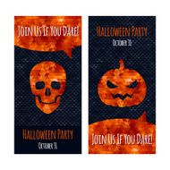 Halloween party invitation poster card design template N2