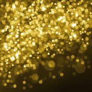 Gold bokeh texture Golden festive glitter background