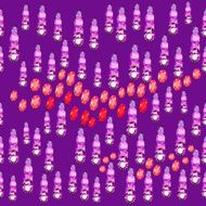 Purple rain seamless scattered borders of gems rhinestones N2