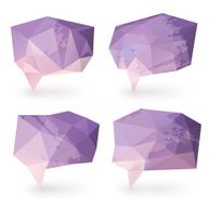 Abstract triangle speech bubbles