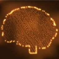 Circuit board computer brain Vector illustration N10