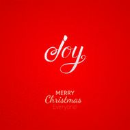 JOY Christmas greeting card with lettering