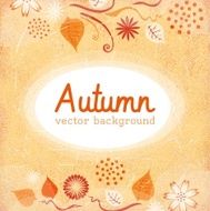 Background of stylized autumn leaves for greeting cards N9