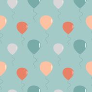 vintage retro balloons seamless pattern background illustration N2