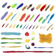 Many colorful brush strokes
