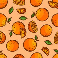 Orange seamless pattern N7