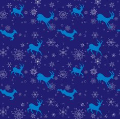 dark blue seamless christmas pattern with goats - vector N2
