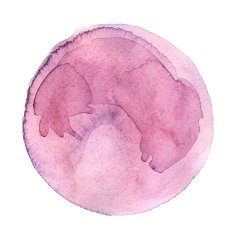 Watercolor circle pink paint spot