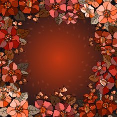 abstract floral frame N35