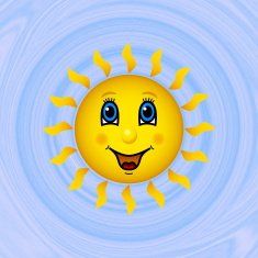 Happy sun on blue sky N2
