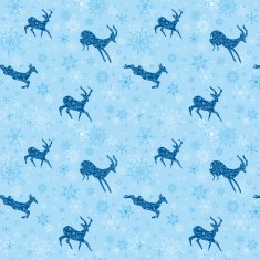 light blue seamless christmas background with goats - vector N2
