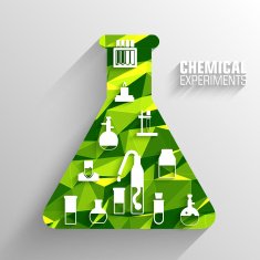 Polygonal science tube vector background concept Illustration N2