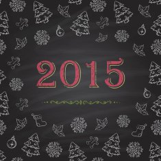 Christmas or New Year Chalkboard design