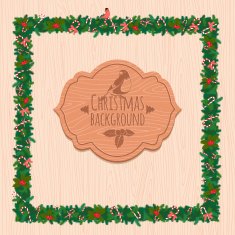 Christmas festive candy wreath frame with sighboard Wooden back
