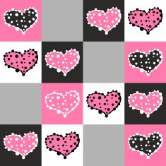 Seamless pattern with hearts N131