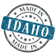made in Idaho blue round grunge isolated stamp