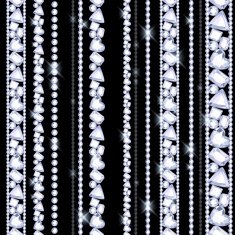 Glowing diamond chains on black background N2