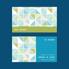 Vector colorful pastel triangle texture horizontal stripe frame pattern business N2