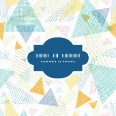 Vector abstract fabric triangles frame seamless pattern background N2