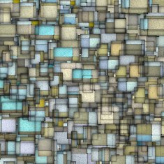 mosaic tile fragmented backdrop in blue beige