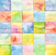 Abstract square watercolor painted background N10