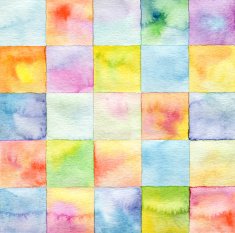 Abstract square watercolor painted background N11