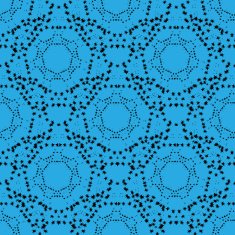 Repeating geometric circles with stars