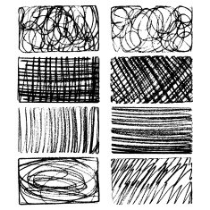Set of Hand Drawn Textures in the rectangle shape