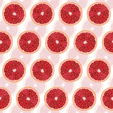 Seamless background with grapefruit slices Vector illustration
