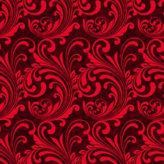 Bright red ornamental seamless pattern N2