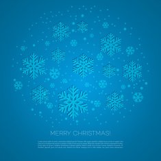 Merry Christmas greeting card with snowflakes N6