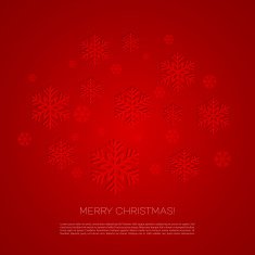 Merry Christmas greeting card with snowflakes N7