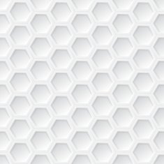 White 3d hexagon seamless pattern