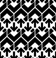 Seamless pattern with arrows black and white geometric